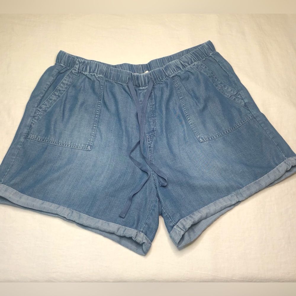 Workshop Republic Clothing Faux denim Lightweight Jean Shorts Plus Size 1X
